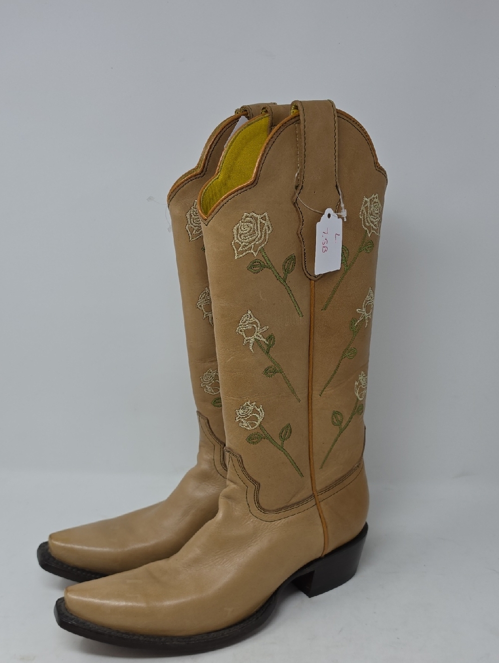 Planet Cowboy Women's Saharan Dozen Roses Western Boot  Snip Toe Size 7.5